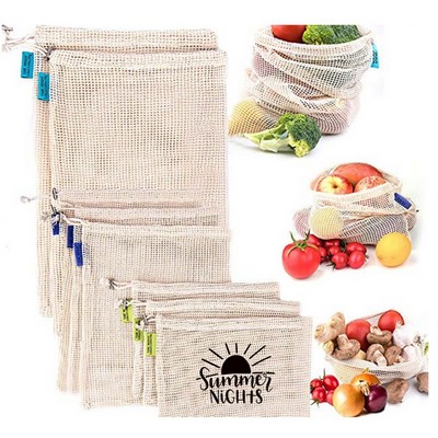 Reusable Cotton Mesh Produce Bag