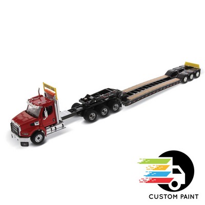 1:50 Western Star 49X SB Tridem Tractor - Opening Hood Doors & Interior XL 120 HDG Drop Deck Trailer