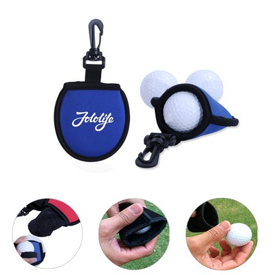 Golfball Cleaner Pouches with Clip Hook