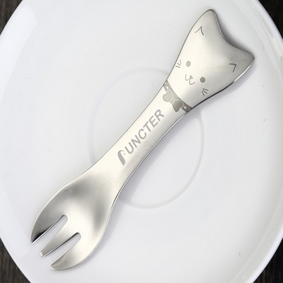 Stainless Steel Cute Cat Shape Fruit Fork