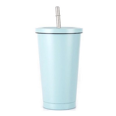 Stainless Steel Double Wall Tumbler With Straw