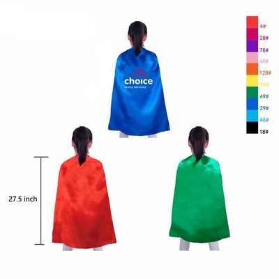 Youth Superhero Cape/Satin Cape 27.5''W x 27.5''H