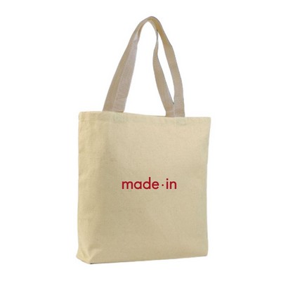 Cotton Canvas Tote with color handles