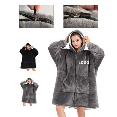 Zip-Up Hoodie Blanket