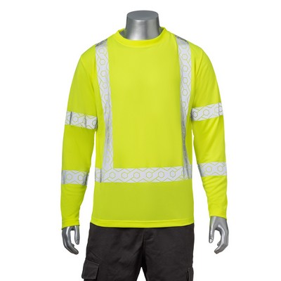 Hi Vis Class 3 - 3.8 Oz. Polyester Segmented Tape Safety T-Shirt