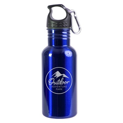 Prime Line 17oz Stainless Steel Adventure Water Bottle With Carabiner