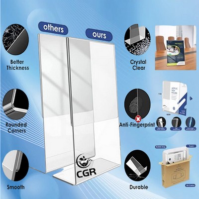 Transparent Acrylic Sign Stand for Clear and Modern Display Presentation