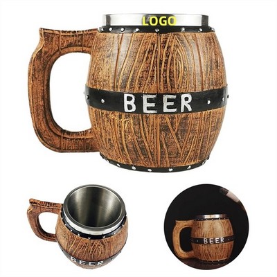 15 Oz Stainless Steel Beer Keg Mug