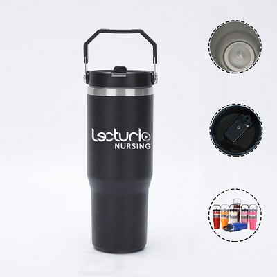 30 oz Insulated Travel Tumbler w/ Straw