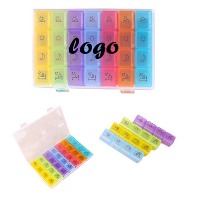 28 Compartments Weekly Pill Box Organisers