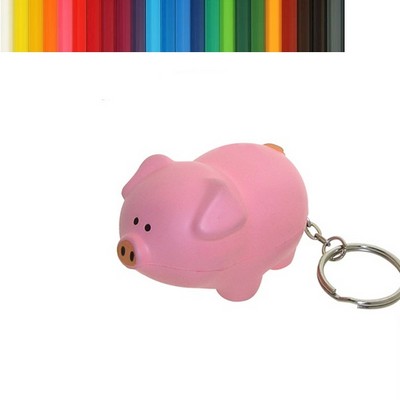 Cartoon Pig Stress Reliever Keychain