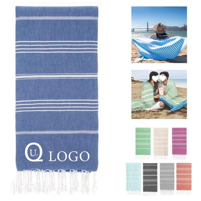 Cotton Turkish Tassel Beach Towel