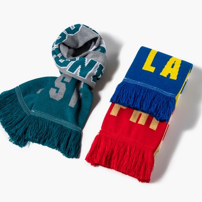 Jacquard Logo Knit Scarf