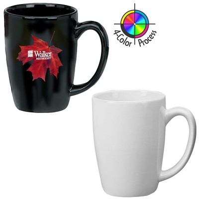 14 Oz. White Tall Bistro Challenger Mug (4 Color Process)