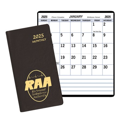 Large Print Monthly Pocket Planner w/ Continental Cover