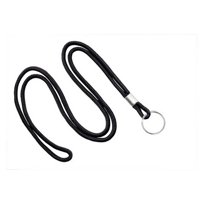 Round Non-Breakaway Economy Lanyard with Split Key Ring