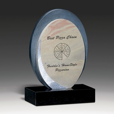 Custom Oval Slate Award - Oh-Mega