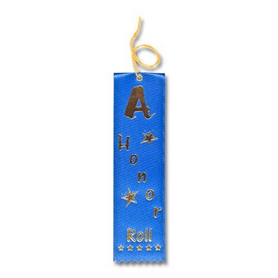 2"x8" A Honor Roll Stock Carded Award Ribbon