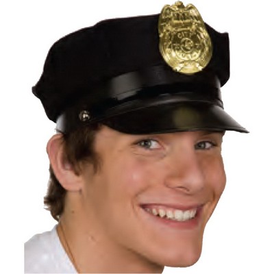 Cotton Police Hat w/ Gold Badge