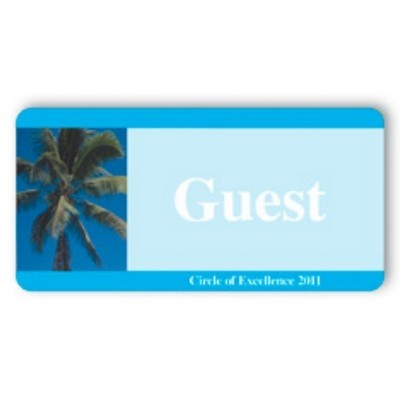 Laminated Name Badge (1.5"x3") Rectangle