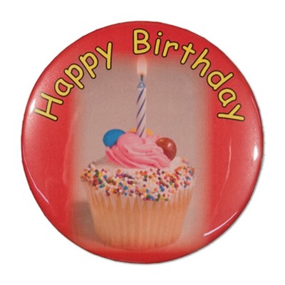 1½" Stock Celluloid "Happy Birthday" Button