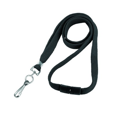 Flat Breakaway Economy Lanyard with Swivel Hook