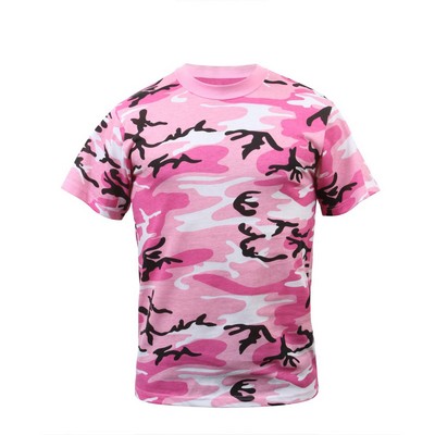 Pink Camouflage Military T-Shirt (XS to XL)