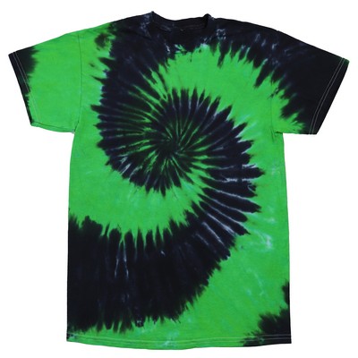 Kelly Green/Black Team Spiral Short Sleeve T-Shirt