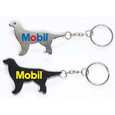 Dog Aluminum Bottle Opener w/Keychain (9 Week Production)