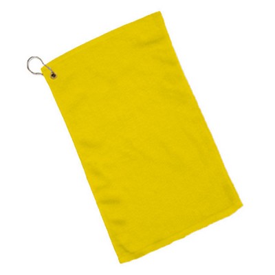 Colored Hemmed Velour Fingertip Towel - Blank (11"x18")