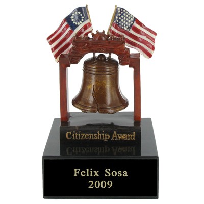 5" Citizenship Award Scholastic Trophy w/Black Plate