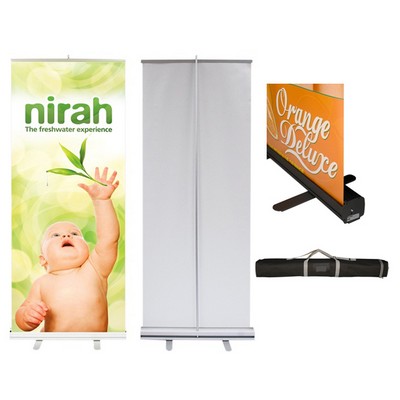 Econo Roll Retractable Banner Stand w/ Graphic - 24"x80"