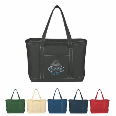 Large Cotton Canvas Yacht Tote Bag