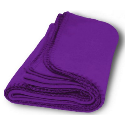 Fleece Blanket 50" X 60"- (Imprinted) - Purple