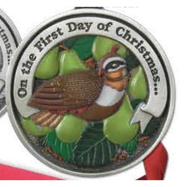 Twelve Days of Christmas Mini Ornament (Day 1 - A Partridge in a Pear Tree)