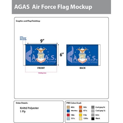 Air Force Motorcycle Flags 6x9 inch