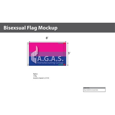 Bisexual Deluxe Flag 5'X8'