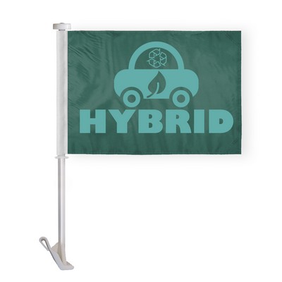 Hybrid Premium Car Flags 10.5x15 inch