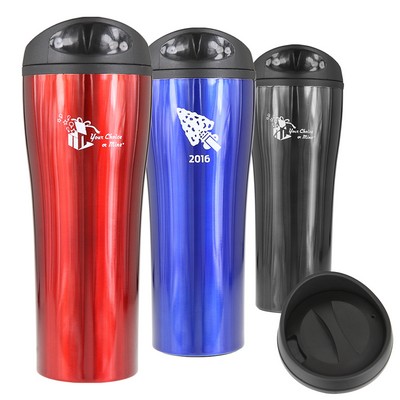 16 Oz. Madison Double Wall Stainless Steel Tumbler (Red)