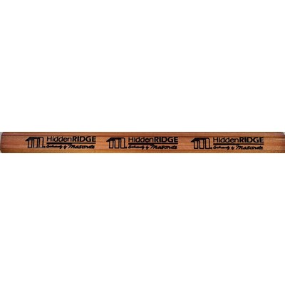 Carpenter pencil with soft, medium & hard leads available: imprinted 1 side 2 color