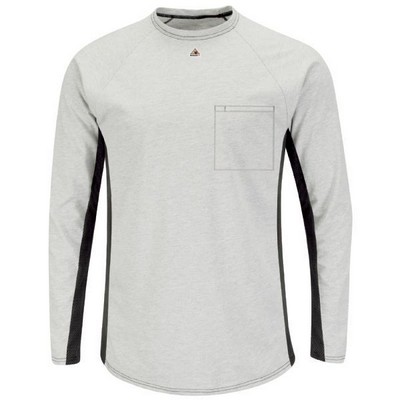 Bulwark® Men's Long Sleeve FR Two Tone Base Layer w/Concealed Chest Pocket