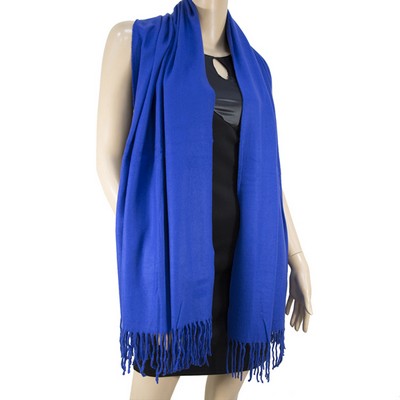 Royal Blue Pashmina Shawl with a Softer than Cashmere Feel