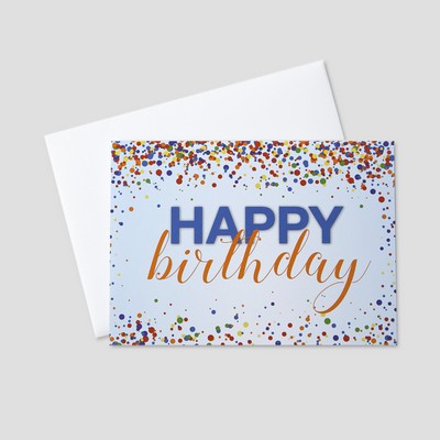 Colorful Confetti Birthday Greeting Card