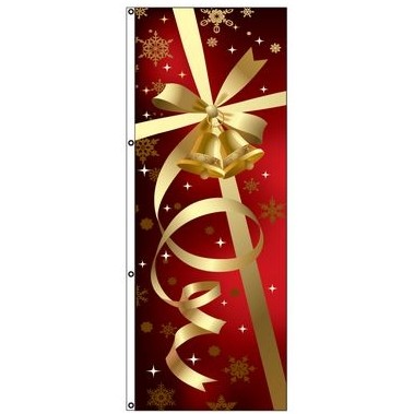 Unipole® Holiday Flag (Gold Ribbon)