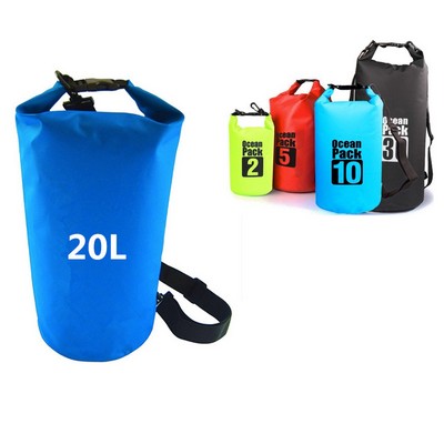 20L Lightweight Waterproof Dry Bag with Shoulder Strap