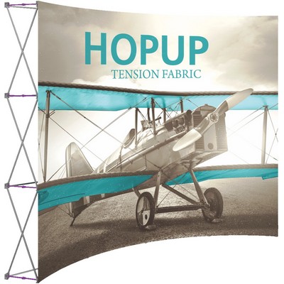 Hopup™ 10ft Full Height Curved Display & Front Graphic