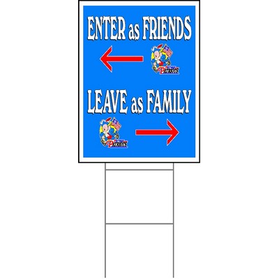 24"x18" 4mm Corrugated Plastic Outdoor Lawn Sign (One Color to Full Color)