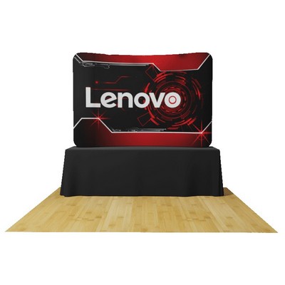 8' WaveLine® Curved Table Top Frame & Single Sided Graphics