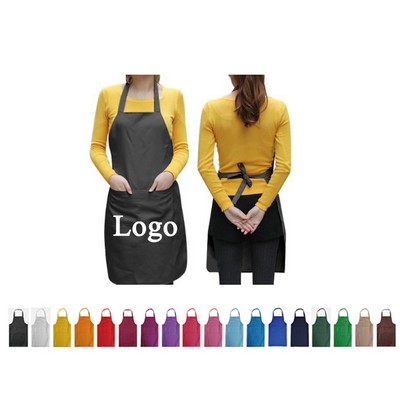 Unisex 2 Pocket Kitchen Apron Bib