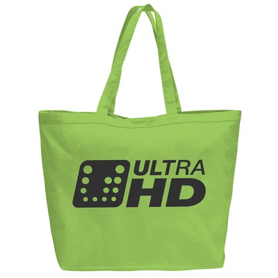 Canvas Big Tote Lime --1-Color Imprint